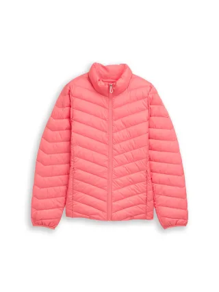 Tom Tailor - Lightweight Steppjacke mit Stehkragen soft coral pink - Gr. - L