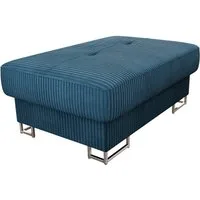 MIRJAN24 Polsterhocker Cotere Cord, 104x67x42 cm, Metallfüße in der Farbe Silber (Höhe: 9 cm)