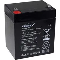Powery Powery Blei-Gel Akku UP5-12 12V 5Ah Bleiakkus 5000 mAh (12 V)