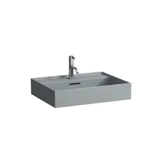 LAUFEN Waschtisch Kartell · LAUFEN 460x600x145, ohne Hahnloch, mit Überlauf, graphit matt H8103337581091