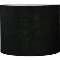 Licht-Erlebnisse Lampenschirm BASIC, Stoffschirm mit Klettverschluss Ø25cm Adapter für E14 E27 Schwarz