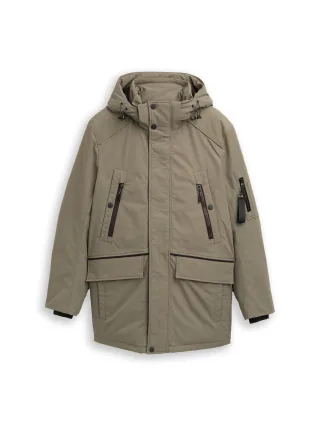 Tom Tailor - Arctic Parka mit abnehmbarer Kapuze smokey olive green - Gr. - XL