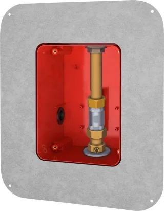 KWC Aquarotter Rohbauset, F5, Systembox R5, duschen, Kalt- oder vorgem. Warmwasser, Klebefl., 203005 2030055925