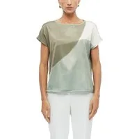 s.Oliver BLACK LABEL Kurzarmshirt Sommershirt mit grafischem Muster