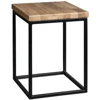 Sapho Dusch- und Badhocker SKA Stuhl 30x41x30cm (SKA401), Schwarz matt/Eiche, Sapho-SKA190
