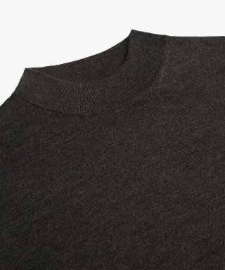 Profuomo - Dunkelbrauner Merino Stehkragen Dunkelbraun - Gr. - M