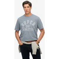 Superdry Rundhalsshirt ATHLETIC ESS TEE Loose Fit, aus Baumwolle und Seide, mit Print, Kurzarm, hüftlange Form