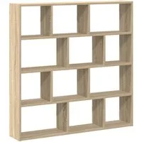 vidaXL Regal Würfelregal 12 Fächer Sonoma-Eiche Holzwerkstoff, 1-tlg.