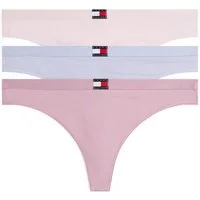 Tommy Hilfiger Underwear String 3 PACK THONG (EXT.SIZES) (3-St) basic, elastischer Bund, unifarben