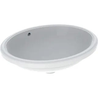 Geberit VariForm Unterbauwaschtisch, oval 56x46cm, ohne Hahnloch, mit Überlauf, 500753012 500753012