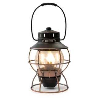 LED-Laterne dimmbar & aufladbar Metall antik bronze 15x33cm | Barebones Railroad Lantern Vintage Akku Lampe warmweiß Outdoor Beleuchtung Camping.