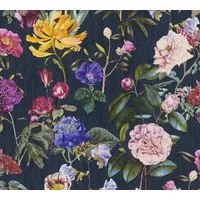 A.S. Création Vliestapete Jette Joop tropisch floral natürlich, leicht strukturiert, floral, Wald, botanisch, Blumentapete Tapete Streifen Tapeten Wohnzimmer Schlafzimmer Küche