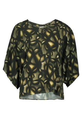 CARTOON - Casual-Bluse schwarz/grün - Gr. - 38