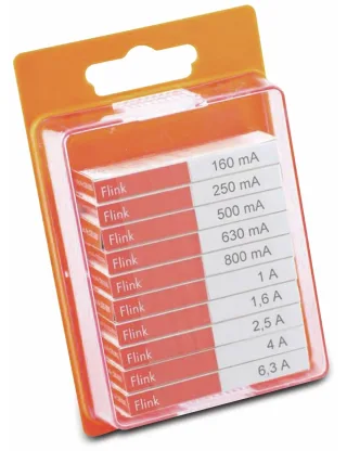 ESKA Feinsicherung-Sortiment 120900, (Ø x L) 5 mm x 20 mm Flink -F- Inhalt 100 St.