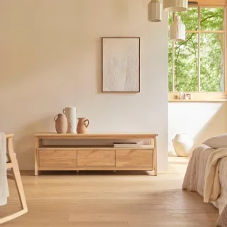 TV-Bank aus Eichenholz 150 Pola