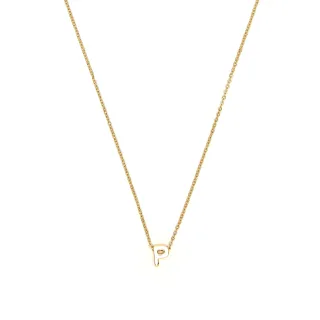 Luxenter Halskette mit 18-karätiger Gelbgold-Finish – Alphabet