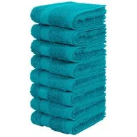 OTTO home Gästehandtücher Vanessa, 8 Gästehandtücher, 30x50cm, in Standard- und Premium-Qualität, Walkfrottee (Set, 8-St), Handtücher mit Bordüre, 100% Baumwolle, einfarbig, weich