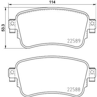 Hella Bremsbel?ge hinten Citroen Fiat Opel Peugeot Toyota 8DB355037-681
