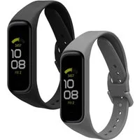 kwmobile Smartwatch-Armband 2x Uhrenarmband für Samsung Galaxy Fit 2 Armband, Fitnesstracker Band Set aus TPU Silikon - Ersatzarmband Smartwatch