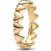 Pandora Fingerring DamenReihe aus Herzen Goldfarben