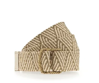 Vanzetti - * Damengürtel in 40 mm * Verschluss zum Durchschlingen in mattem Gold * modischer und femininer L... camel-offwhite - Gr. - M