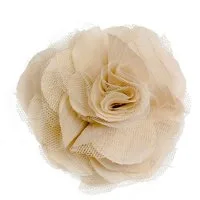 maDDma Haarspange Textilblüte Rose Ø9cm Ansteck Blüte Spange Haarspange Sicherheitsnadel, creme