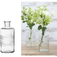 NaDeco Dekovase Glas Flasche Porto in Glasklar h. 14,5 cm Ø 7,5 cm