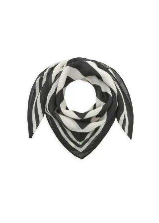 Feines Bandana aus Modalmischung mit Karomuster und OH LA LA-Schriftzug schwarz - Gr. - one size