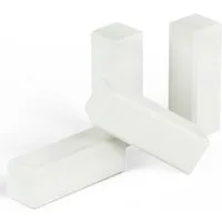 PROVISTON Sockelleisten-Zwischenstücke Universalholzecken, MDF, Weiß, 19 x 19 x 62, für Fußleisten