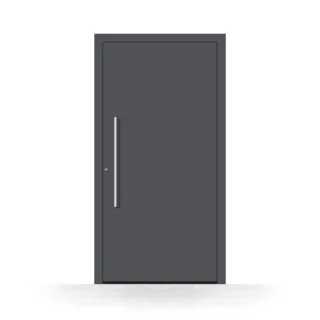 Haustür Schiefergrau RAL 7015, Aluminium, Schüco-Profil, 700 x 1700 mm, DIN links nach innen öffnend, Modell Berlin, individuell konfigurierbar