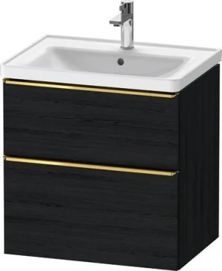 Duravit D-Neo Waschtischunterbau wandhängend Eiche Schwarz Matt 634x452x625 mm - DE4354034160000 DE4354034160000