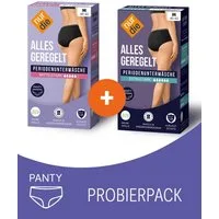 Nur Die Periodenslip Alles Geregelt Probierpack Panty mittelstark extrastark Menstruationsunterwäsche wiederverwendbar