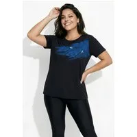 Ulla Popken T-Shirt Funktions-Shirt Wellen Halbarm