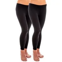 HERMKO Leggings 1720 (Pack, 2er) Bio-Baumwolle, Gummizug am Bund, Feinripp, Sport, Beruf, basic
