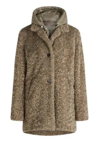 AMBER & JUNE - Plüschjacke Braun - Gr. - 36
