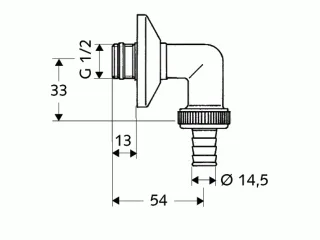 Schell Anschlussbogen 1/2" chrom mit Rosette mit ASAG 248370699