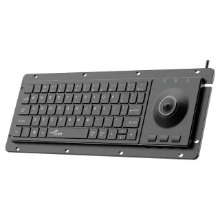 Little Kangaroo Wired Trackball Keyboard 64 Keys Scissor Switch Quiet Anti-interference Trackball Set Embedded USB Indus