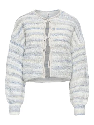 ONLY - ONLGOLA LS TIE CARDIGAN O-NECK CS KNT Cloud Dancer - Gr. - S