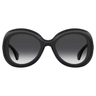 Moschino – Schwarze Sonnenbrille mit auffälligem, abgerundetem Rahmen