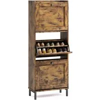 Bealife Schuhschrank Schuhregal Mit 3 Klappen, 118x50cm