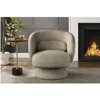 riess-ambiente Drehsessel BOSSA NOVA taupe (Einzelartikel, 1-St), Wohnzimmer · Bouclé · 360° drehbar · Scandinavian Design