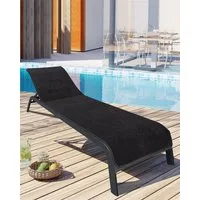 Laynenburg Liegenauflage Frottee Schonbezug aus 100% Baumwolle für Gartenliege, (2 St), Sonnenliege - Liegenbezug mit Umschlag für Standliege in 75x200 cm