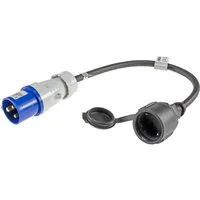 ChiliTec CHILITEC CEE-Adapter 22852, 0,35 m, CEE auf Schutzkontaktkupplung CEE-Adapterkabel