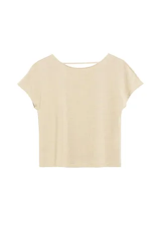 s.Oliver BLACK LABEL - Basic T-Shirt beige - Gr. - 34