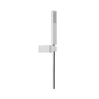 Herzbach Living Spa Wannenset 11.630221.3.01 chrom, mit Konushalter, Brauseschlauch 1.600mm, square