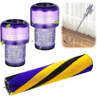 FELIXLEO Filtermatte V12 Filter für Dyson,Mit Ersatzbürste und Ersatzfilter, (3-St)