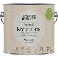 SCHÖNER WOHNEN FARBE Wandfarbe Schöner Wohnen Naturell Kreidefarbe 2,5 Ltr. Windstille feines Hellgr