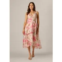 Adrianna Papell Midikleid Cascade Organza Midi Dress Strukturiertes, florales Midikleid aus Organza
