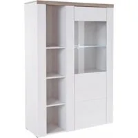 OTTO home Vitrine Larona, zeitlose Glasvitirne, Hochschrank Höhe 145 cm Stauraumvitrine mit dekorativer Rahmenoptik