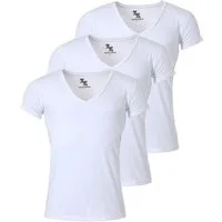 Young & Rich T-Shirt Herren Uni Basic 1315 extra tiefer Ausschnitt 3er Pack (3er-Pack, 3-tlg., 3er-Pack) V-Ausschnitt unifarben kurzarm slim fit